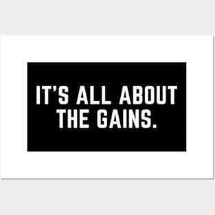 It's all about the gains- a workout fitness design Posters and Art